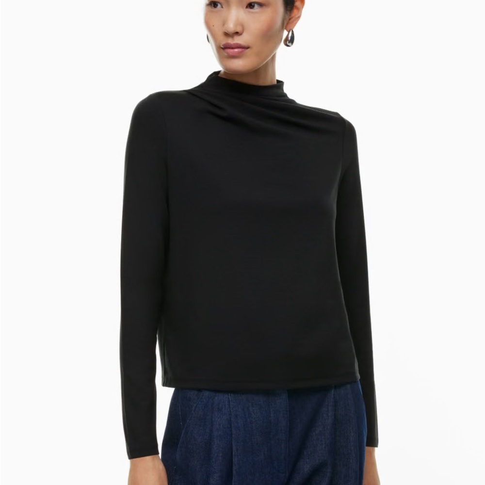 Babaton Boardroom long sleeve top in black